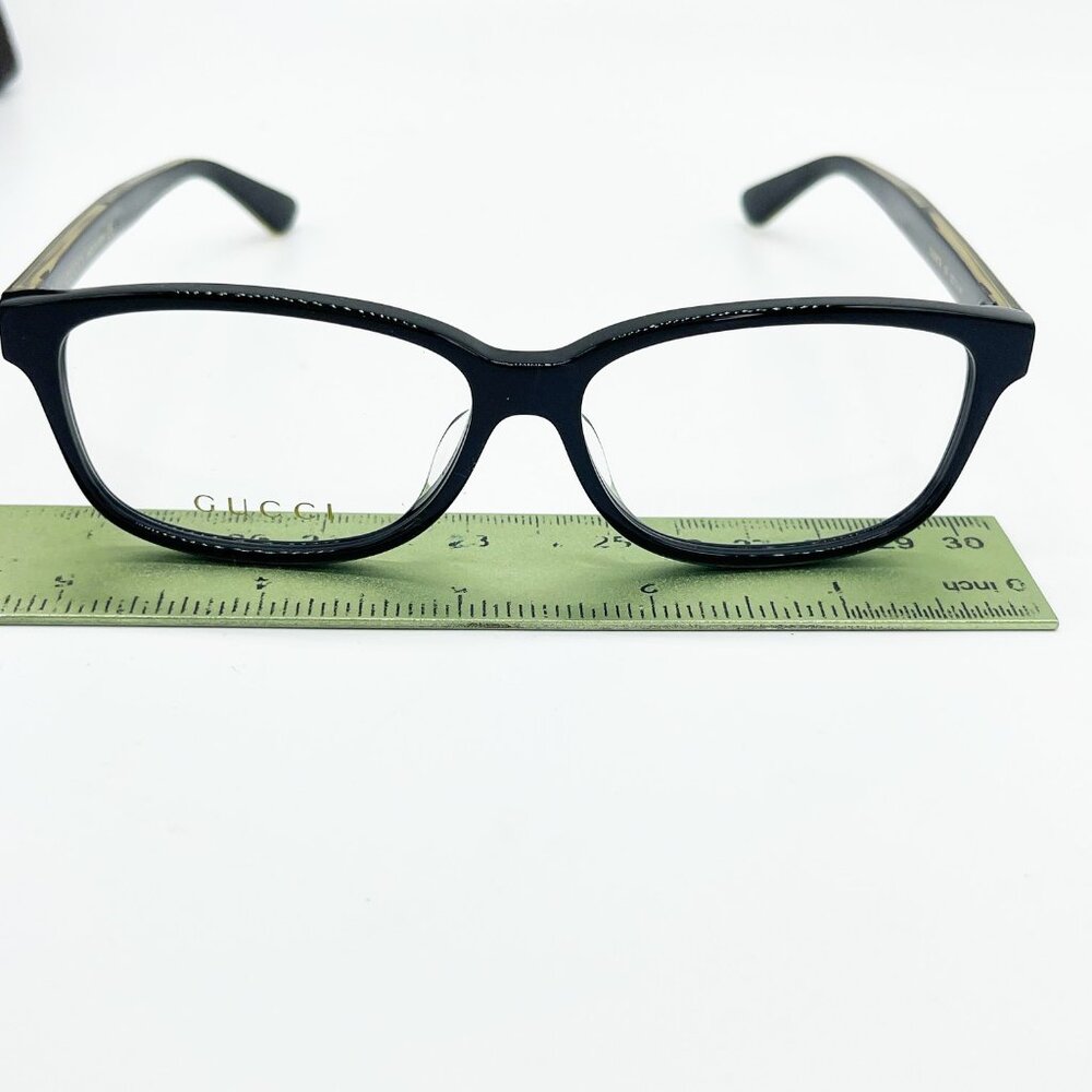 Gucci Eyeglasses GG0386OA 001 53mm Black / Demo Lens - Picture 12 of 13